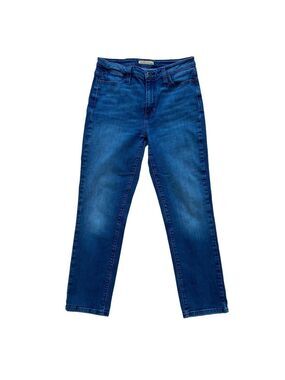 Guess blue jeans stretch denim high rise waist straight skinny size 30